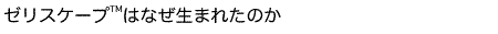 ゼリスケープはなぜ生まれたのか